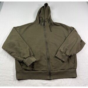 ALO Yoga Olive Green Full-Zip Hoodie Sweatshirt